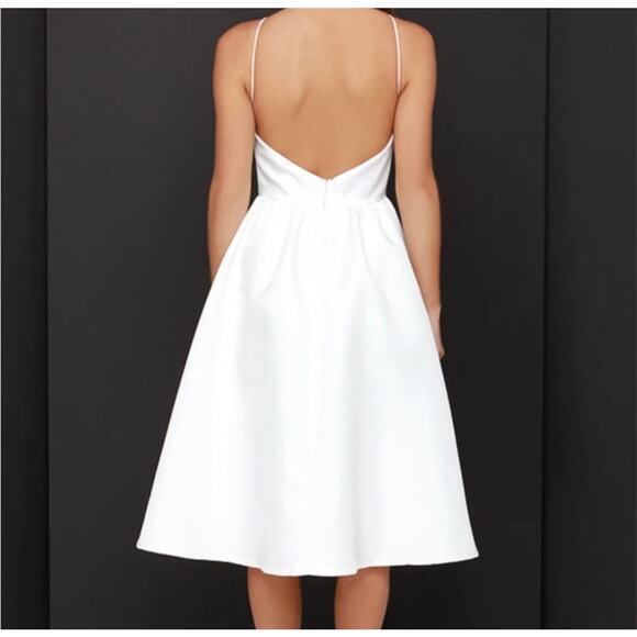 Lulus Lead A Charm Ivory High Neck Dress Size S Small - Picture 4 of 9